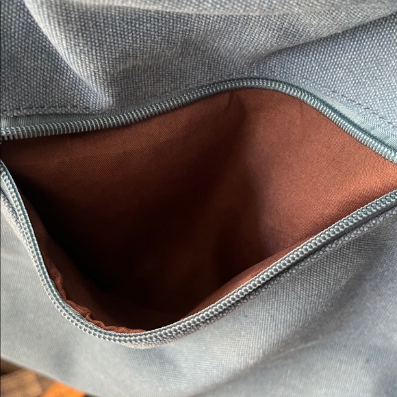 Blue Canvas Shoulder Bag hobo round bag - Picture 6 of 7